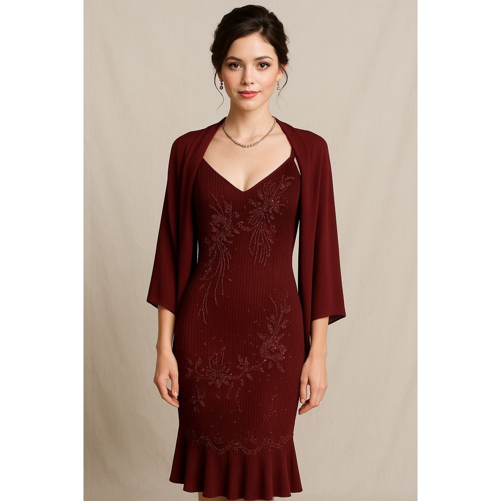 Aspeed USA 2 piece‎ Beeded M Retro Glamour Embroidered Evening Gown Style